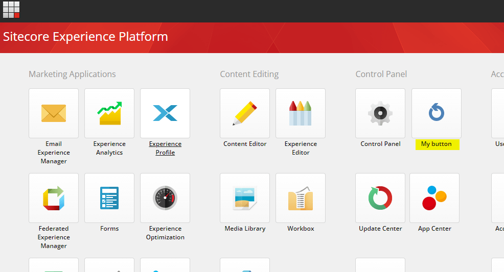 Sitecore dashboard 
