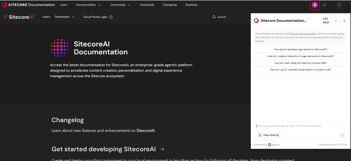 Sitecore docs AI and&nbsp;MCP