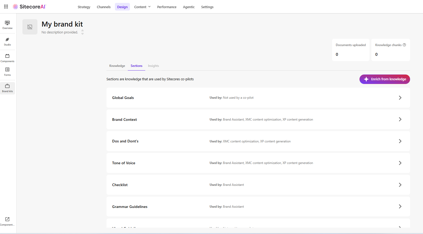 brand kits in sitecoreAI